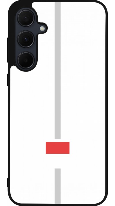Samsung Galaxy A55 5G Case Hülle - Silikon schwarz Kanton SO weiss