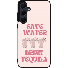 Coque Samsung Galaxy A55 5G - Silicone rigide noir Cocktail Save Water Drink Tequila