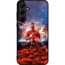 Coque Samsung Galaxy A55 5G - Silicone rigide noir Djokovic 23 Grand Slam