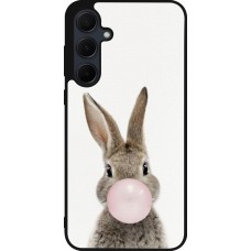 Samsung Galaxy A55 5G Case Hülle - Silikon schwarz Easter 2023 bubble gum bunny