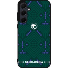 Coque Samsung Galaxy A55 5G - Silicone rigide noir Maillot de football Arabie saoudite 2026 personnalisable