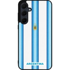 Coque Samsung Galaxy A55 5G - Silicone rigide noir Maillot de football Argentine 2026 personnalisable