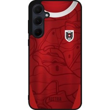 Coque Samsung Galaxy A55 5G - Silicone rigide noir Maillot de football Autriche personnalisable