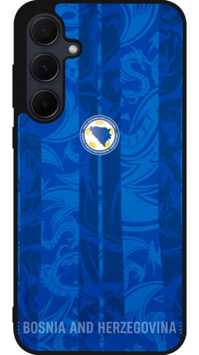 Coque Samsung Galaxy A55 5G - Silicone rigide noir Maillot de football Bosnie-Herzégovine 2026 personnalisable