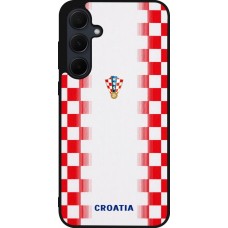 Coque Samsung Galaxy A55 5G - Silicone rigide noir Maillot de football Croatie 2026 personnalisable