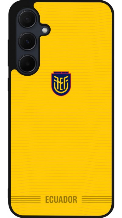 Coque Samsung Galaxy A55 5G - Silicone rigide noir Maillot de football E?quateur 2026 personnalisable