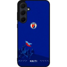 Coque Samsung Galaxy A55 5G - Silicone rigide noir Maillot de football Haiti 2026 personnalisable