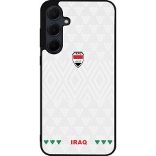 Coque Samsung Galaxy A55 5G - Silicone rigide noir Maillot de football Irak 2026 personnalisable