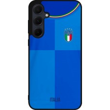 Coque Samsung Galaxy A55 5G - Silicone rigide noir Maillot de football Italie 2022 personnalisable