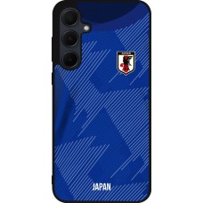 Coque Samsung Galaxy A55 5G - Silicone rigide noir Maillot de football Japon 2022 personnalisable