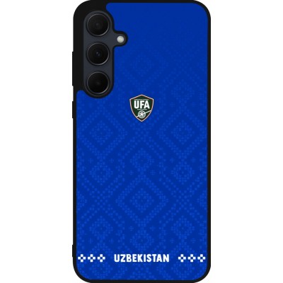Samsung Galaxy A55 5G Case Hülle - Silikon schwarz Usbekistan 2026 personalisierbares Fussballtrikot