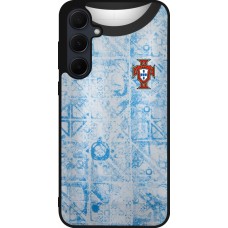 Samsung Galaxy A55 5G Case Hülle - Silikon schwarz Portugal Away personalisierbares Fussballtrikot