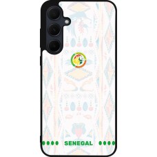 Coque Samsung Galaxy A55 5G - Silicone rigide noir Maillot de football Sénégal 2026 personnalisable