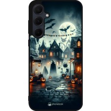 Coque Samsung Galaxy A55 5G - Silicone rigide noir Halloween Spookville