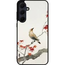 Coque Samsung Galaxy A55 5G - Silicone rigide noir Japanese Bird