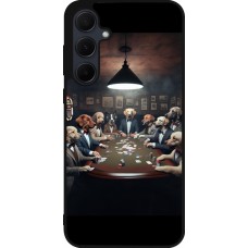 Coque Samsung Galaxy A55 5G - Silicone rigide noir Les pokerdogs