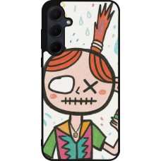 Coque Samsung Galaxy A55 5G - Silicone rigide noir Little Girl Sketch