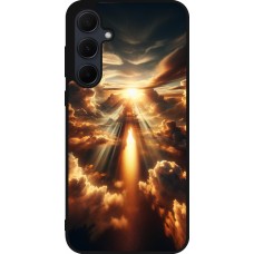 Samsung Galaxy A55 5G Case Hülle - Silikon schwarz Himmelsleuchten Zenit