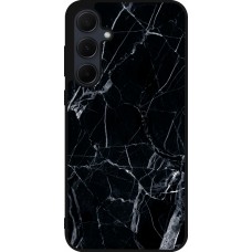 Samsung Galaxy A55 5G Case Hülle - Silikon schwarz Marble Black 01