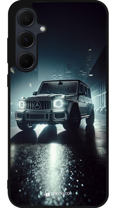 Coque Samsung Galaxy A55 5G - Silicone rigide noir Mercedes G AMG Night