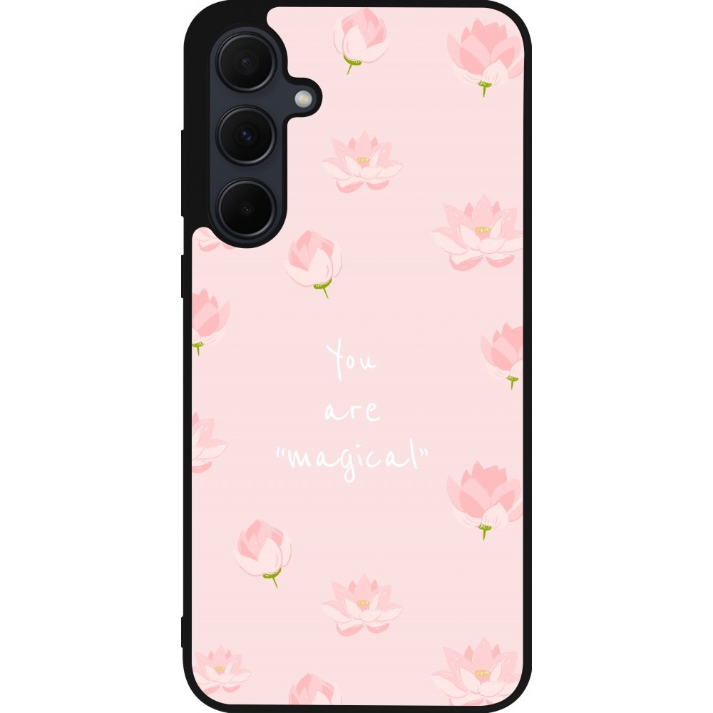 Coque Samsung Galaxy A55 5G - Silicone rigide noir Mom 2023 your are magical