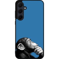 Coque Samsung Galaxy A55 5G - Silicone rigide noir Monkey Pop Art