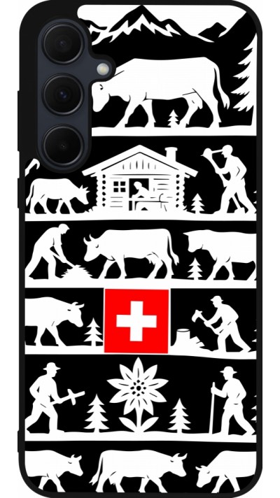 Samsung Galaxy A55 5G Case Hülle - Silikon schwarz Poya Schweiz 1 schwarz