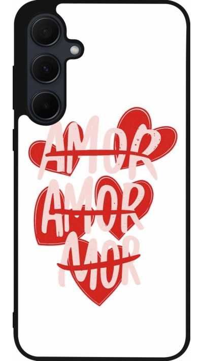 Coque Samsung Galaxy A55 5G - Silicone rigide noir Saint Valentines Day 26 Amor