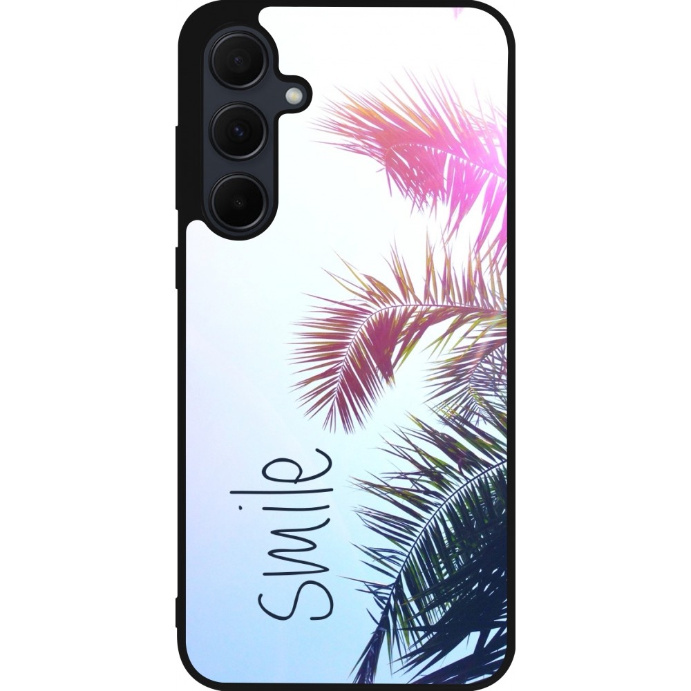Coque Samsung Galaxy A55 5G - Silicone rigide noir Smile 05