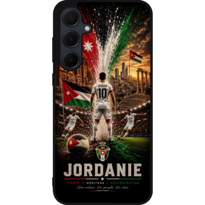 Samsung Galaxy A55 5G Case Hülle - Silikon schwarz Fussball Jordanien splash 2026