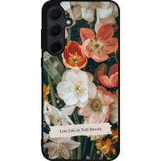 Coque Samsung Galaxy A55 5G - Silicone rigide noir Full Bloom Spring 2026