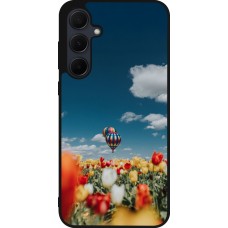 Coque Samsung Galaxy A55 5G - Silicone rigide noir Hot air balloon Spring 2026