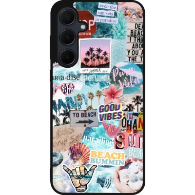 Coque Samsung Galaxy A55 5G - Silicone rigide noir Summer 20 collage