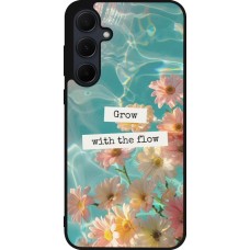 Coque Samsung Galaxy A55 5G - Silicone rigide noir Summer 2025 Grow with the flow