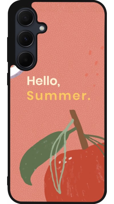Coque Samsung Galaxy A55 5G - Silicone rigide noir Summer 2025 Hello summer