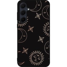 Coque Samsung Galaxy A55 5G - Silicone rigide noir Suns and Moons
