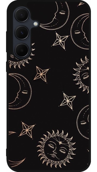 Samsung Galaxy A55 5G Case Hülle - Silikon schwarz Suns and Moons