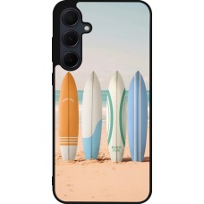 Coque Samsung Galaxy A55 5G - Silicone rigide noir Summer surfboard 2025