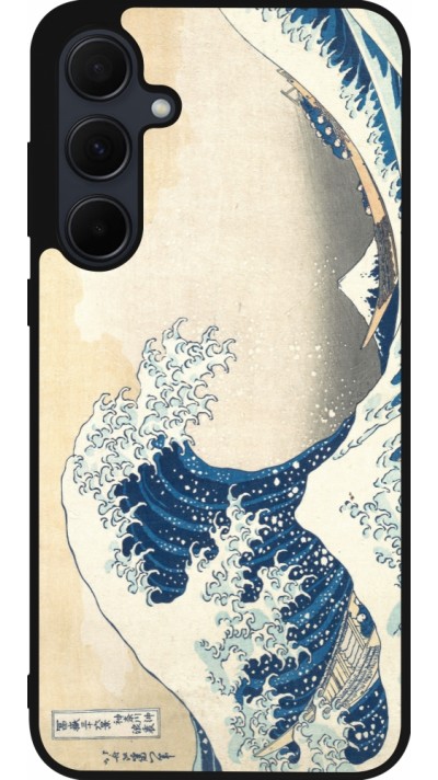 Coque Samsung Galaxy A55 5G - Silicone rigide noir Tableau art - La Grande Vague de Kanagawa - Hokusai