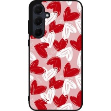 Coque Samsung Galaxy A55 5G - Silicone rigide noir Valentine 2024 with love heart