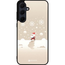 Samsung Galaxy A55 5G Case Hülle - Silikon schwarz Weihnachten 2023 Minimalistischer Weihnachtsmann