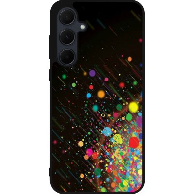 Samsung Galaxy A56 Case Hülle - Silikon schwarz Abstract Bubble Lines