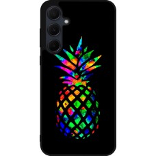 Samsung Galaxy A56 Case Hülle - Silikon schwarz Ananas Multi-colors