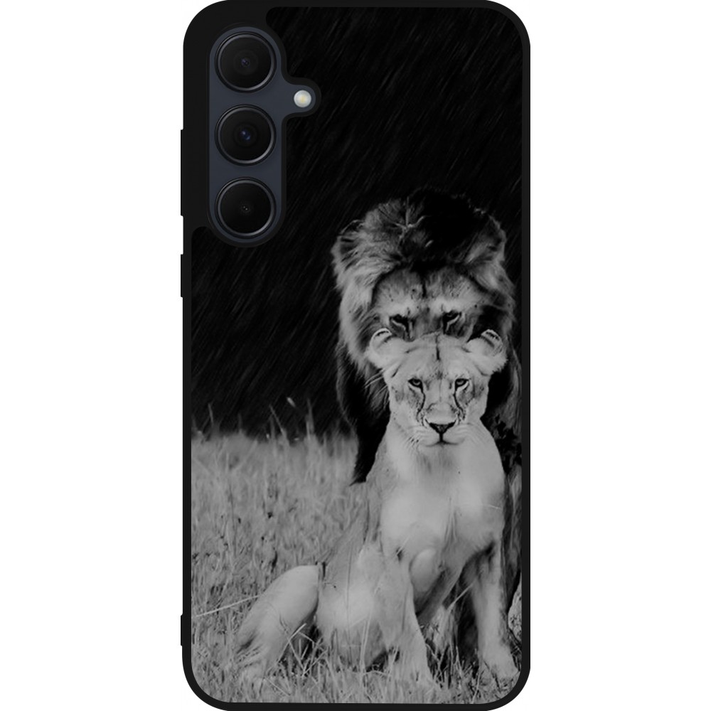Coque Samsung Galaxy A56 - Silicone rigide noir Angry lions