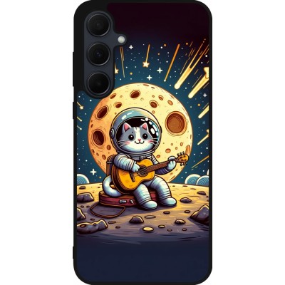 Coque Samsung Galaxy A56 - Silicone rigide noir AstroCat RockLune