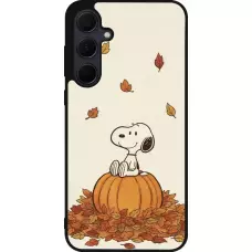 Coque Samsung Galaxy A56 - Silicone rigide noir Autumn 26 Snoopy autumn