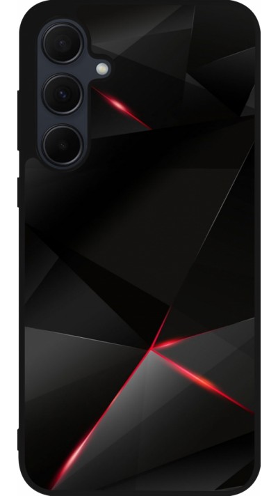 Samsung Galaxy A56 Case Hülle - Silikon schwarz Black Red Lines