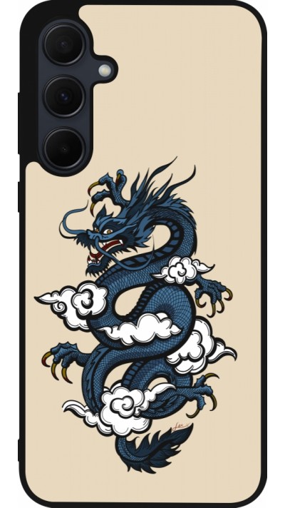 Samsung Galaxy A56 Case Hülle - Silikon schwarz Blue Dragon Tattoo