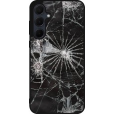 Coque Samsung Galaxy A56 - Silicone rigide noir Broken Screen