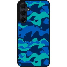 Coque Samsung Galaxy A56 - Silicone rigide noir Camo Blue